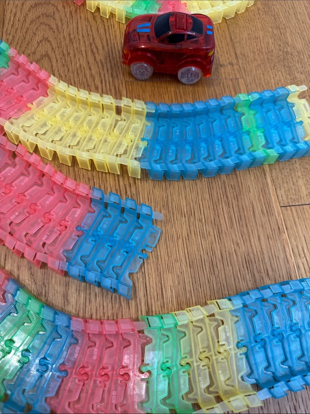 Magic Tracks As Seen On TV Ontel Glow In The Dark Race Track w/ REd LED Car
